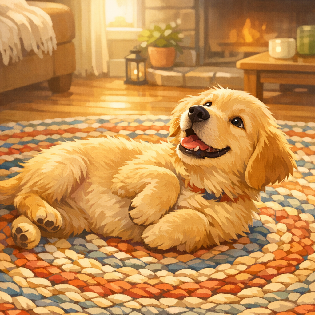 teach your dog to lay on their side