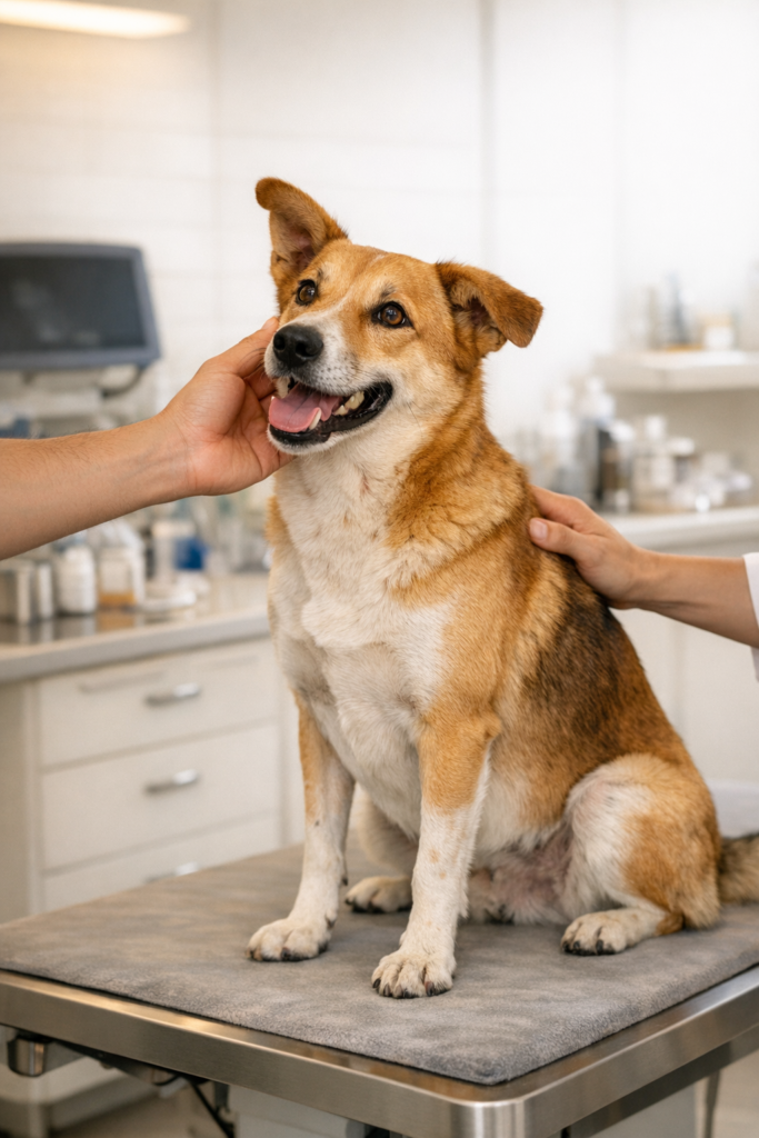 adopted stray dog vaccination