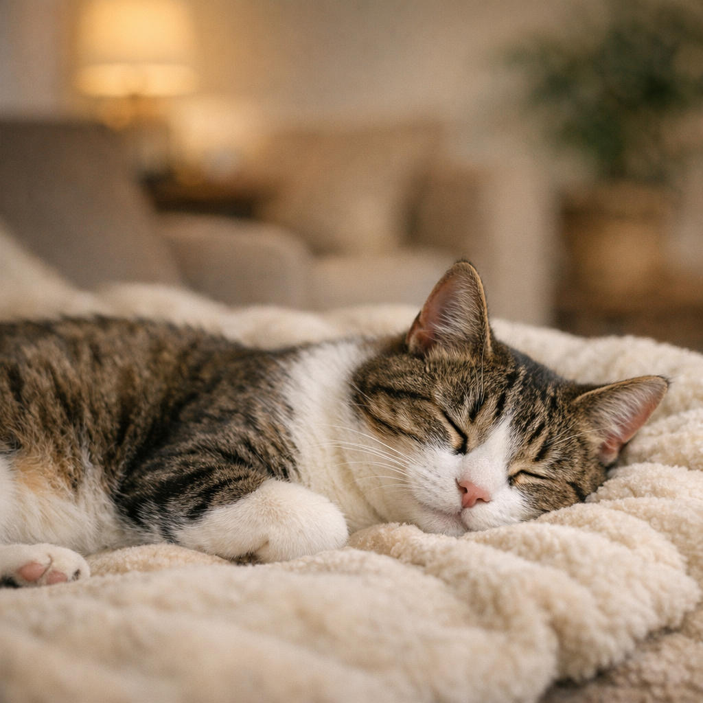 cat breathing fast resting
