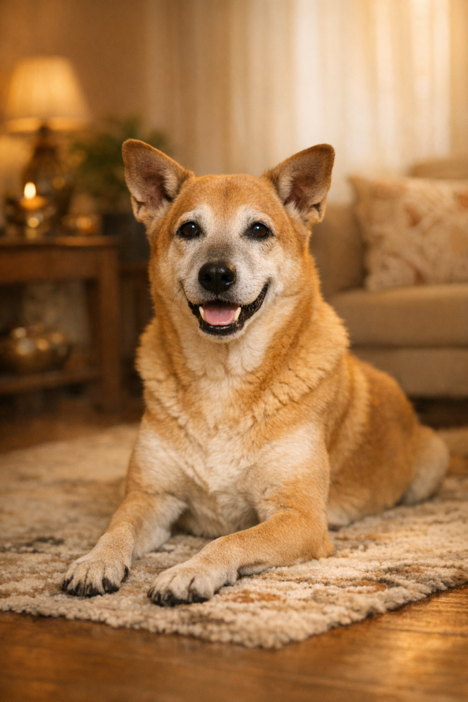 senior indie dog care